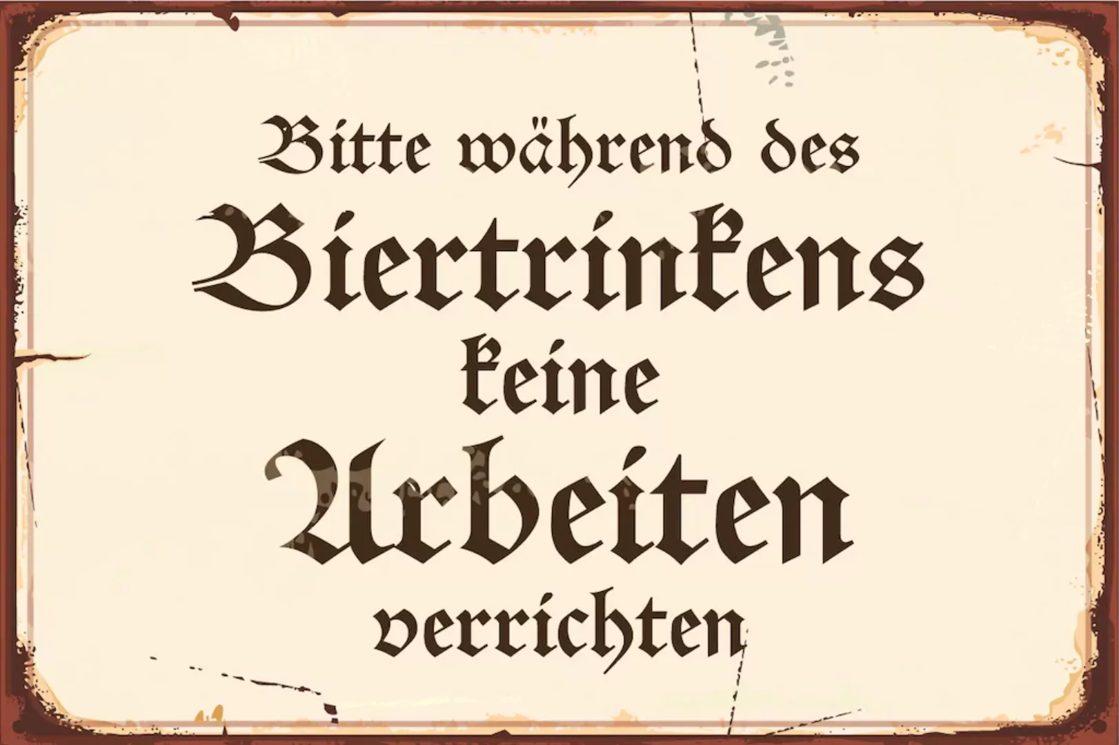 queence Metallbild "Bier Spruch Stahlschild Blechschild", (1 St.), 20x30x0, günstig online kaufen