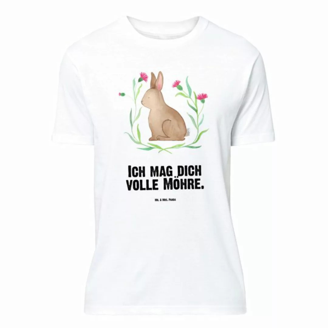 Mr. & Mrs. Panda T-Shirt Hase sitzend - Weiß - Geschenk, T-Shirt mit Spruch günstig online kaufen