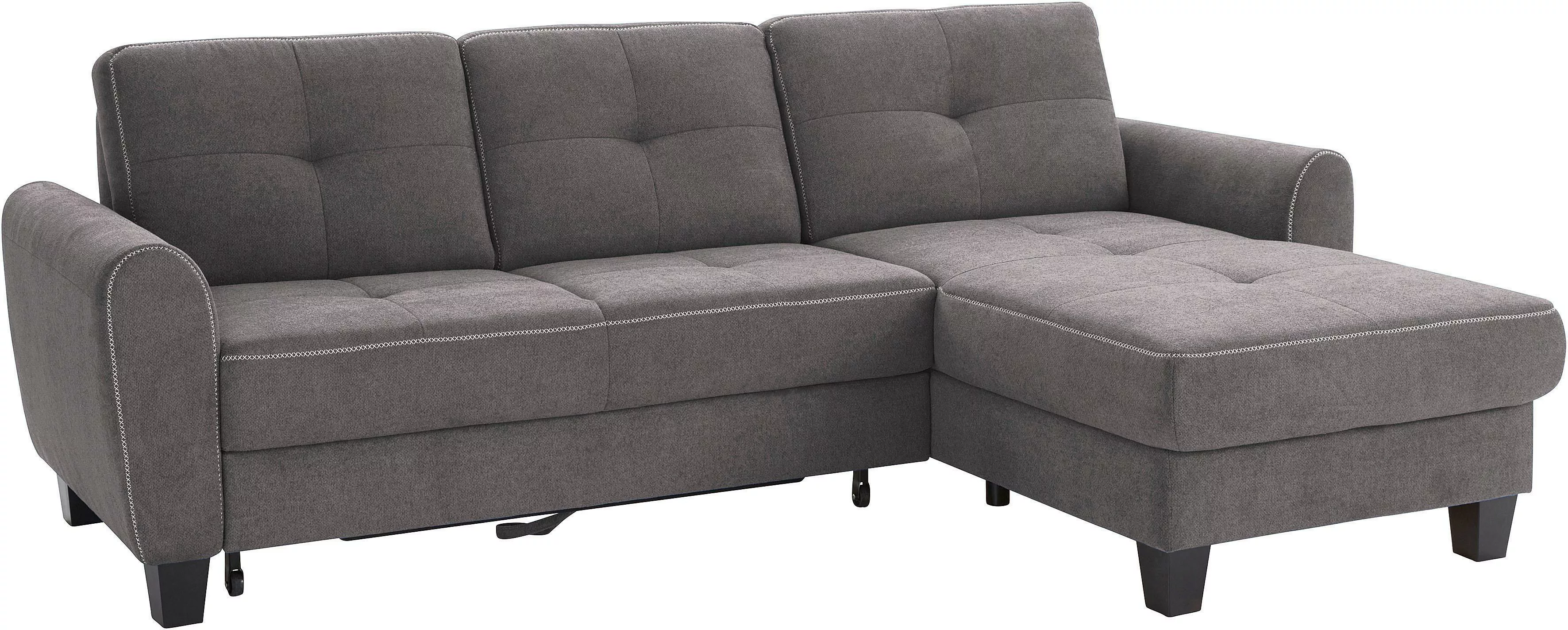 sit&more Ecksofa "Varese L-Form", mit Federkern, wahlweise mit Bettfunktion günstig online kaufen