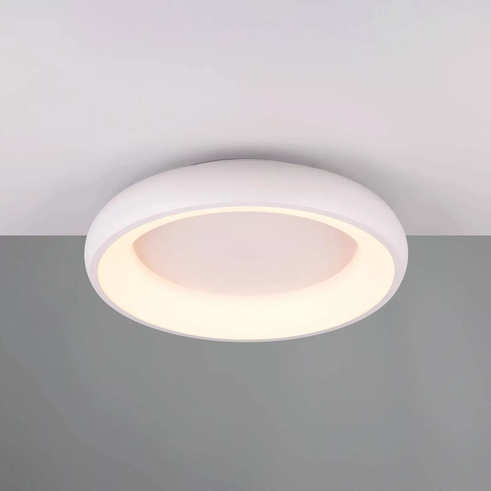 LED-Deckenlampe Cardona, Ø 46,5 cm, weiß matt, Metall, CCT günstig online kaufen