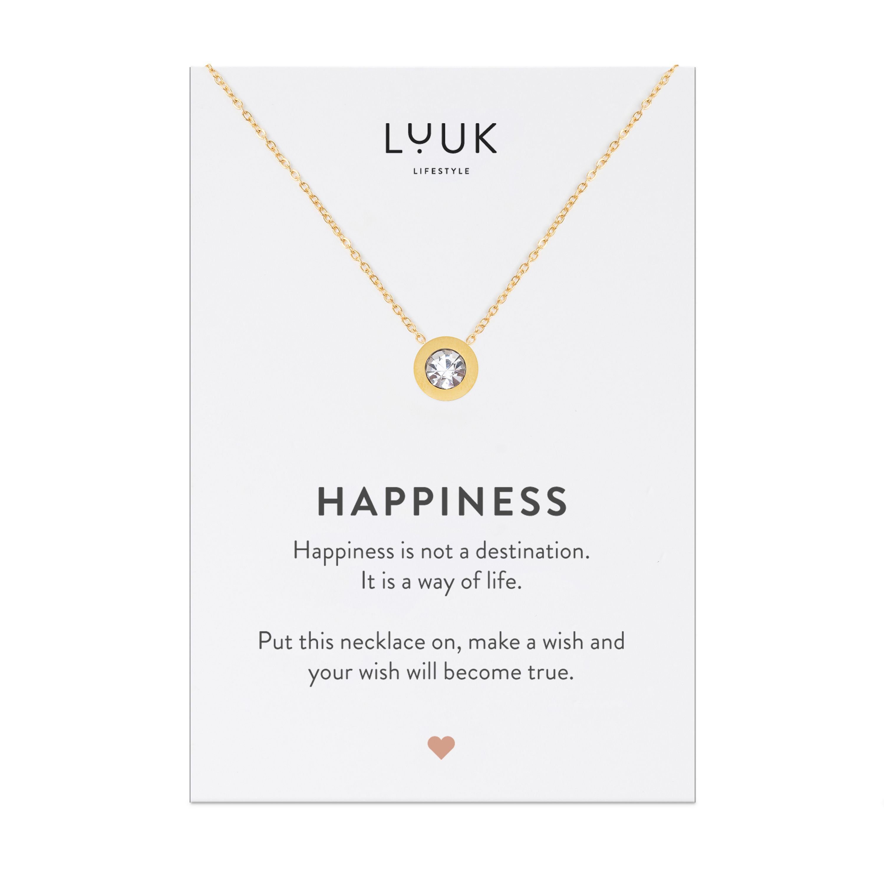 LUUK LIFESTYLE Kette mit Anhänger Strass günstig online kaufen