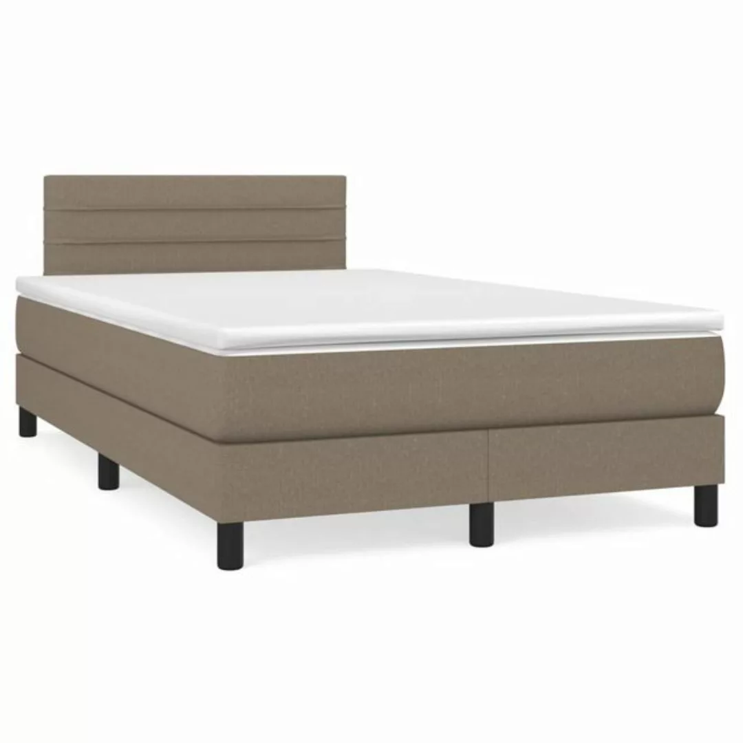 vidaXL Boxspringbett Boxspringbett mit Matratze Blau 120x200 cm Stoff Bett günstig online kaufen