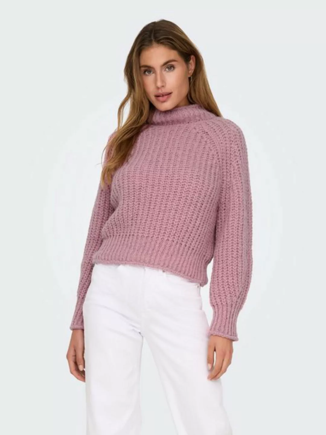 JACQUELINE de YONG Strickpullover Strickpullover Rollkragen Langarm Gerippt günstig online kaufen