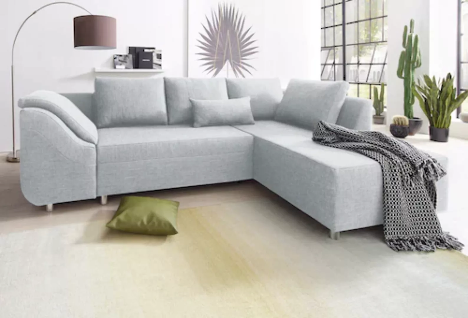 COLLECTION AB Ecksofa Sally L-Form, mit und ohne Bettfunktion, inklusive lo günstig online kaufen
