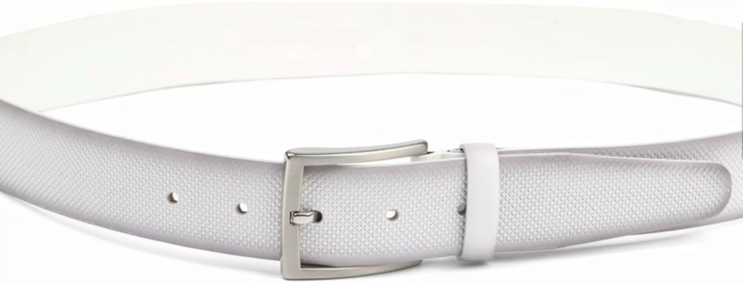 Suitable Ledergürtel Struktur Leder Weiß - Größe 95 günstig online kaufen