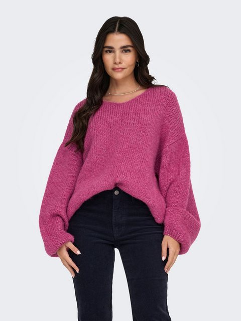 JACQUELINE de YONG Strickpullover Strickpullover V-Ausschnitt Langarm Tiefe günstig online kaufen