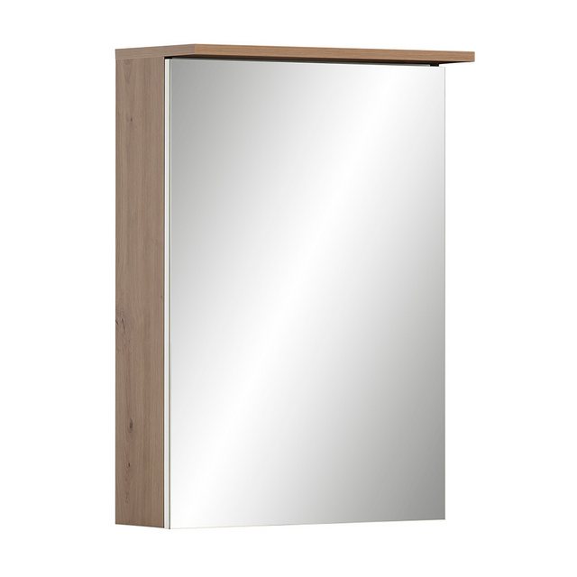 Lomadox Spiegelschrank JONA-80 Badezimmerspiegelschrank Eiche mit LED Beleu günstig online kaufen