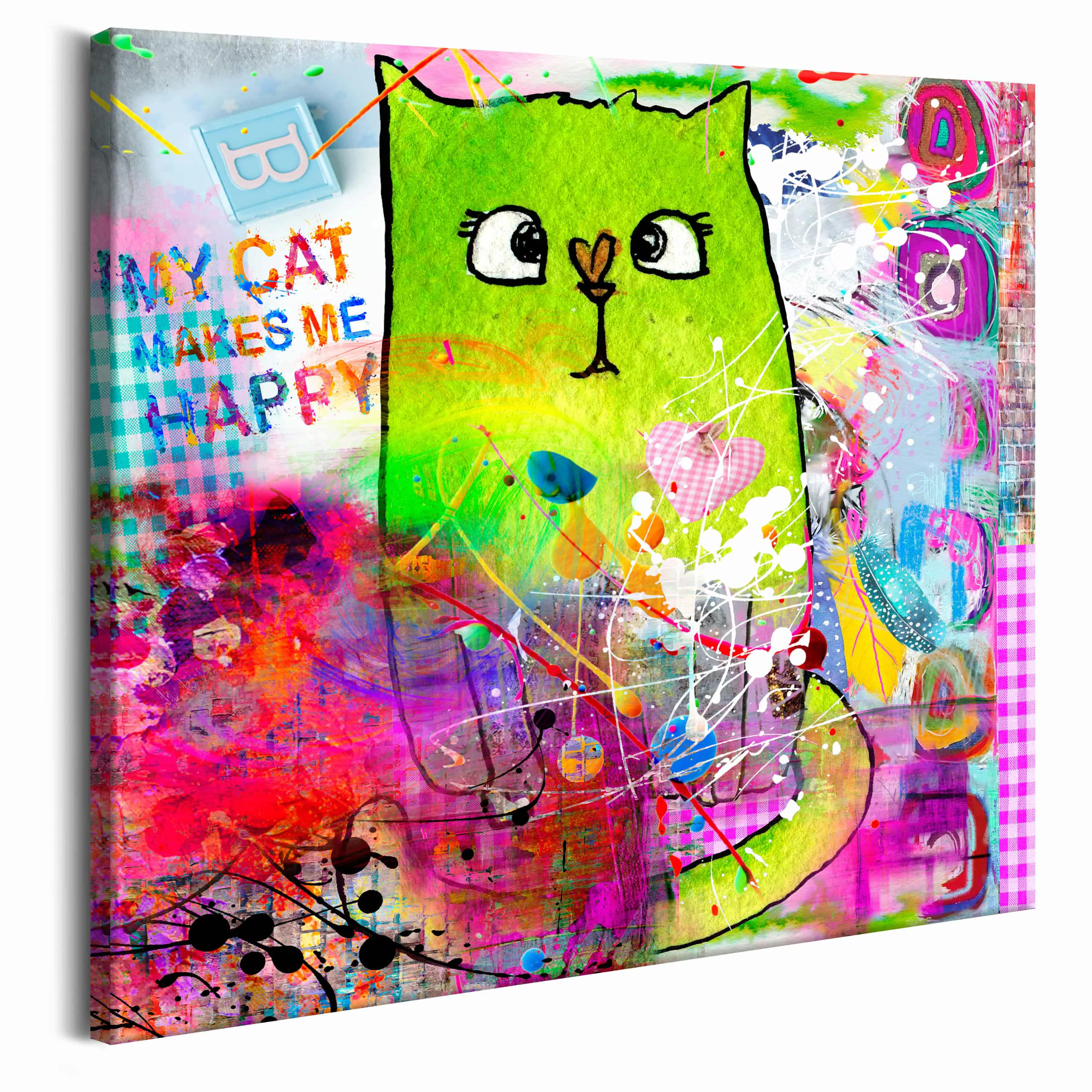 Wandbild - Crazy Cat günstig online kaufen