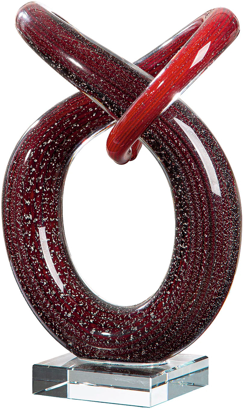 Casablanca by Gilde Dekoobjekt "Skulptur Curvum rot H. 24 cm" günstig online kaufen