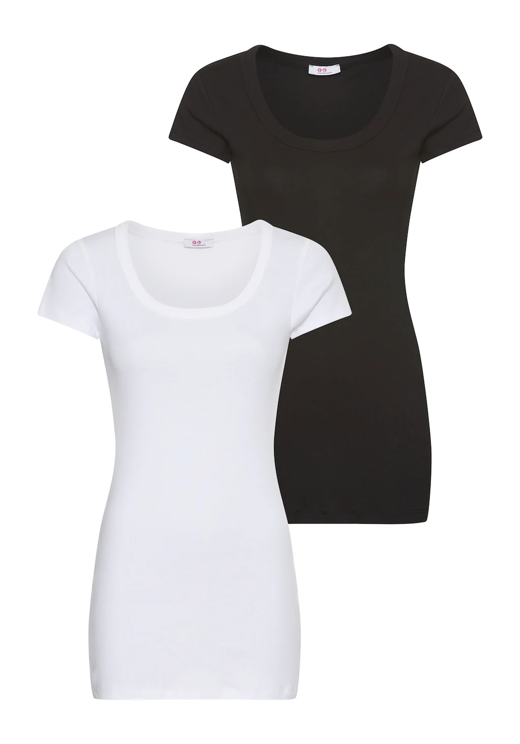 Flashlights T-Shirt, (Packung, 2er-Pack), figurbetonter Schnitt, unifarben, günstig online kaufen