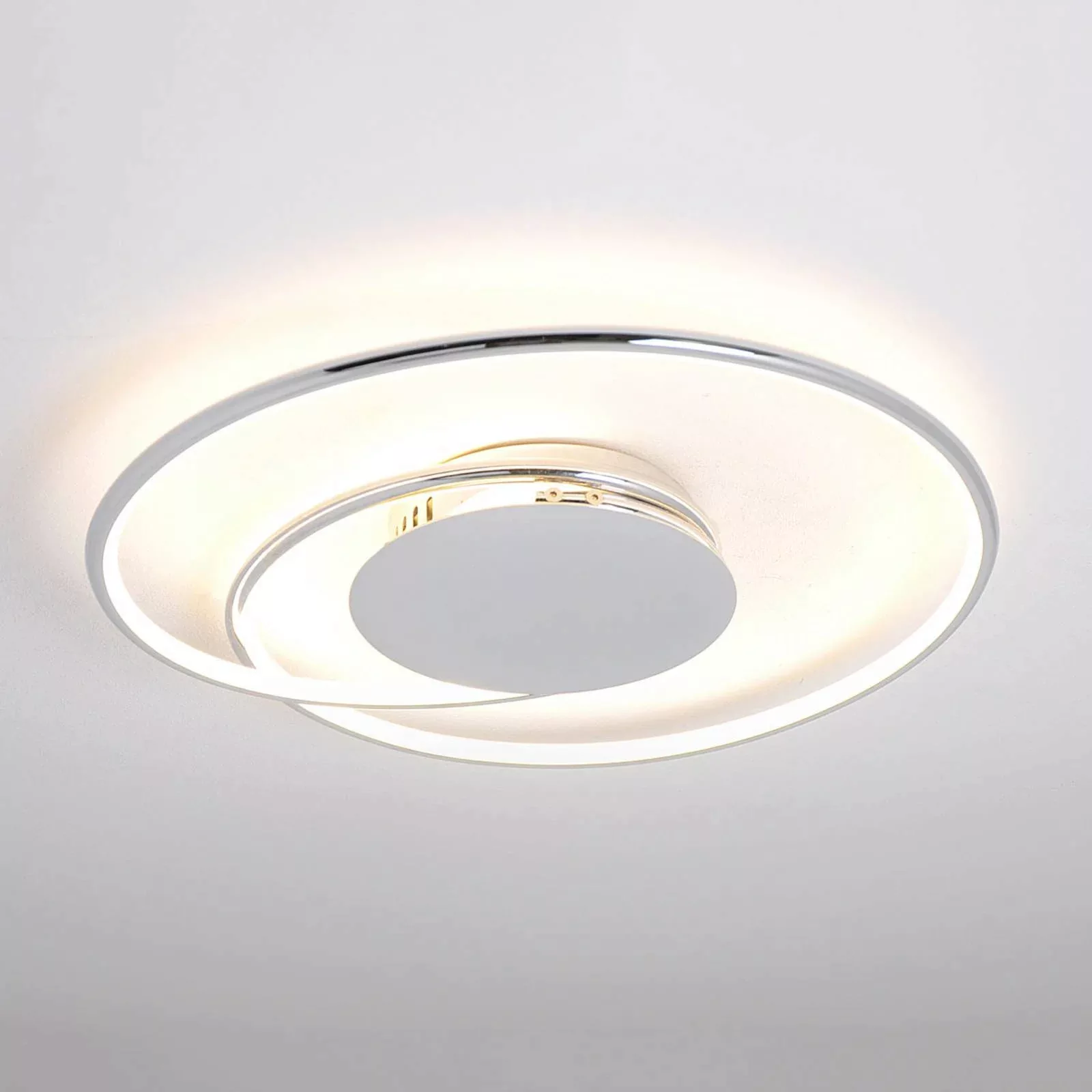 Lindby LED-Deckenlampe Joline, 46 cm, chromfarben, Metall günstig online kaufen