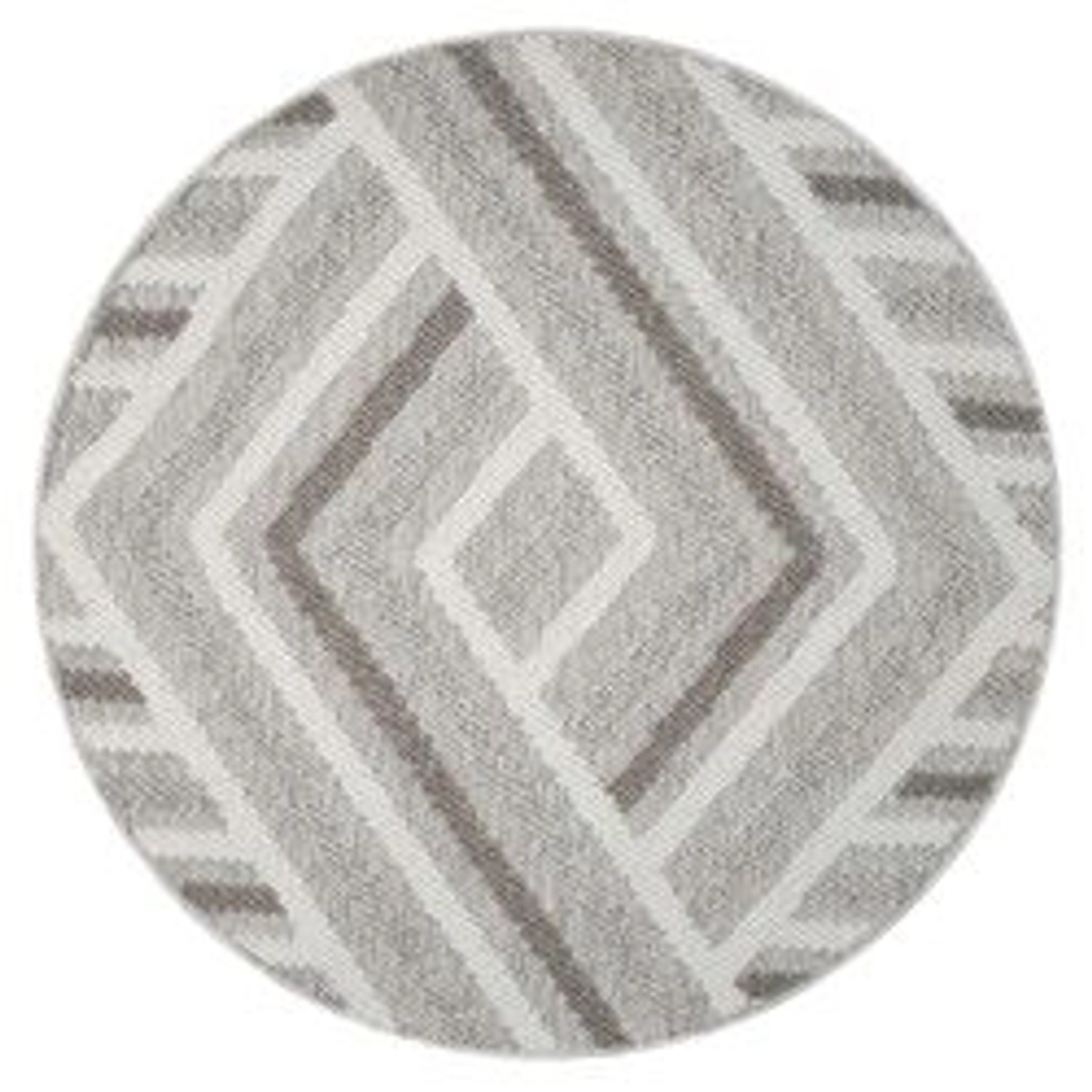 payé Teppich Linda 7590 Kurzflor Rund 160x160 cm Beige Geo-Muster günstig online kaufen