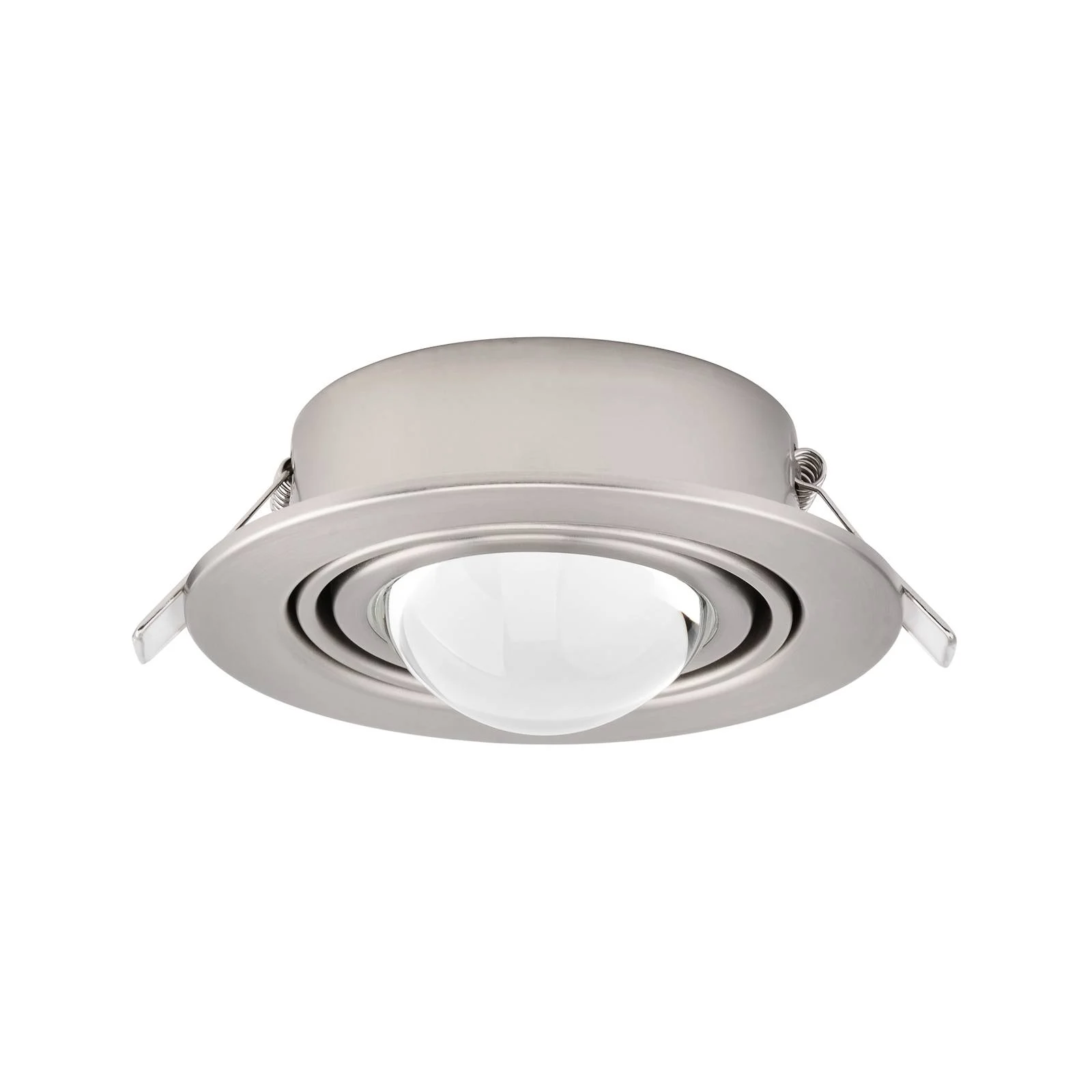 Lindby Einbaustrahler Jyla, nickel, 4.200 K, Ø 13 cm, Linse günstig online kaufen