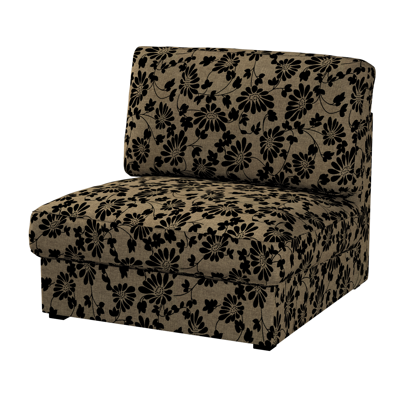 Bezug für Kivik Sessel nicht ausklappbar, beige-schwarz, Bezug für Sessel K günstig online kaufen