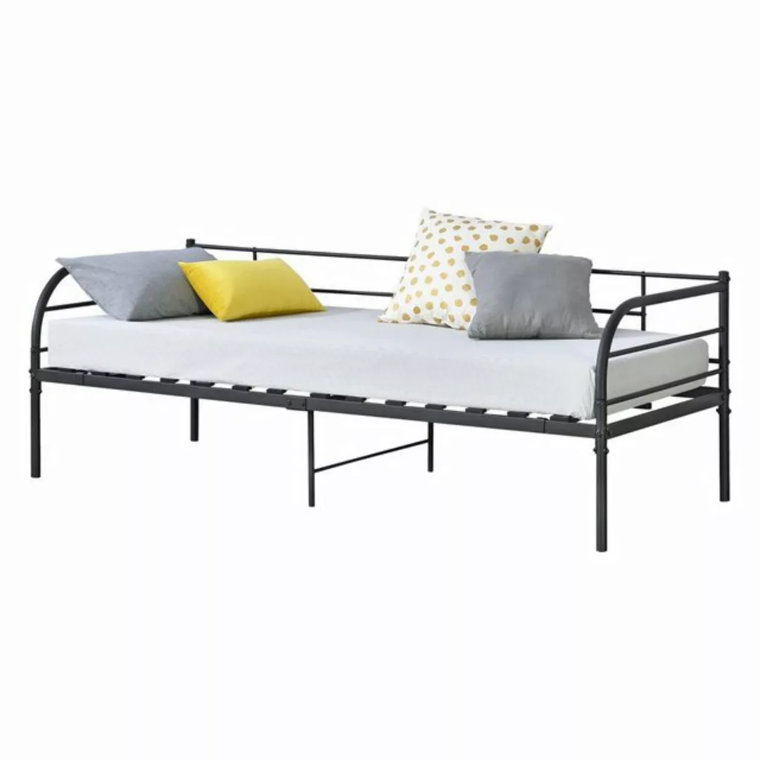 en.casa Metall-Tagesbett Falun 90x200 cm Bettgestell Metallbett Einzelbett günstig online kaufen