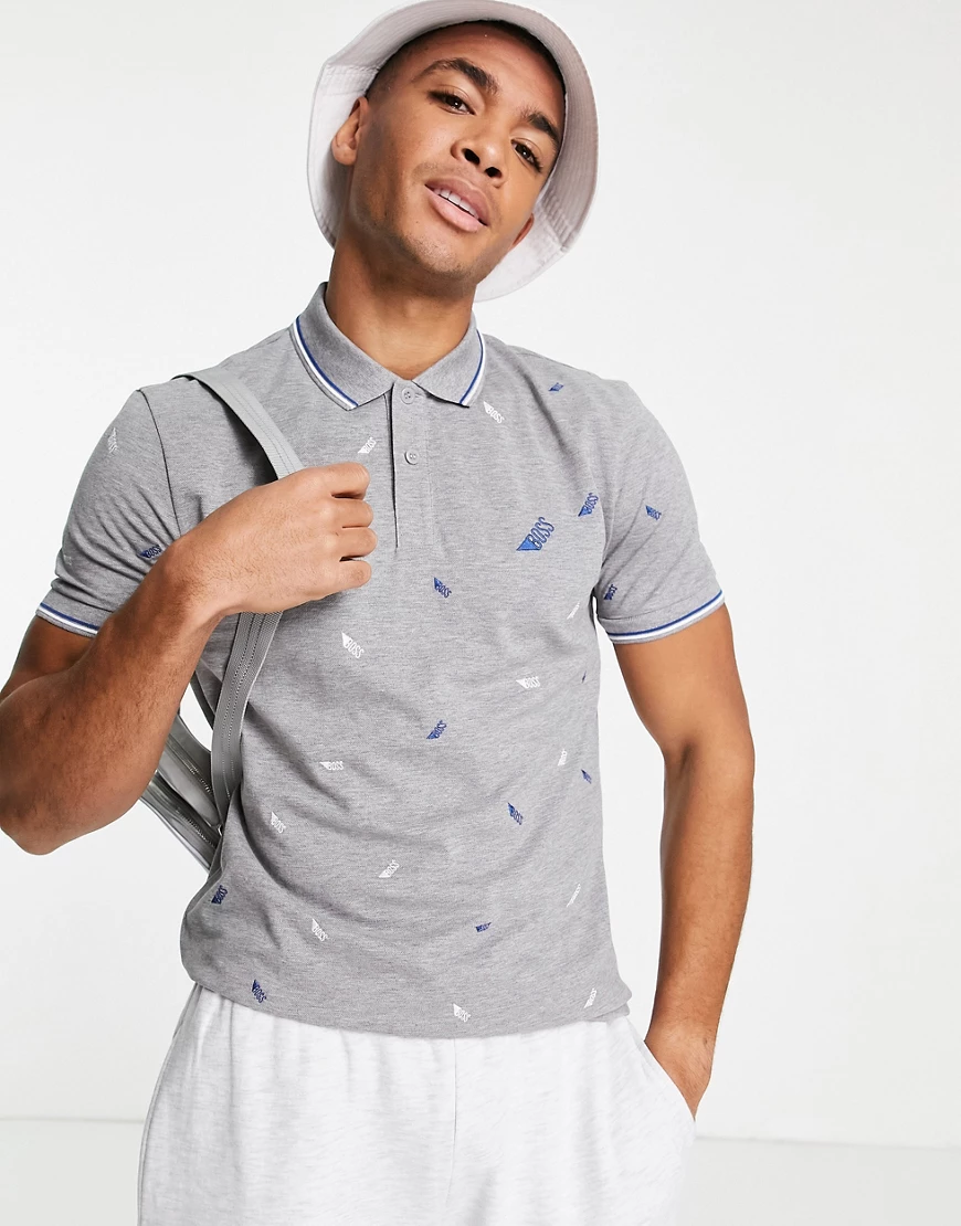 BOSS – Athleisure Paddy 8 – Polohemd-Grau günstig online kaufen