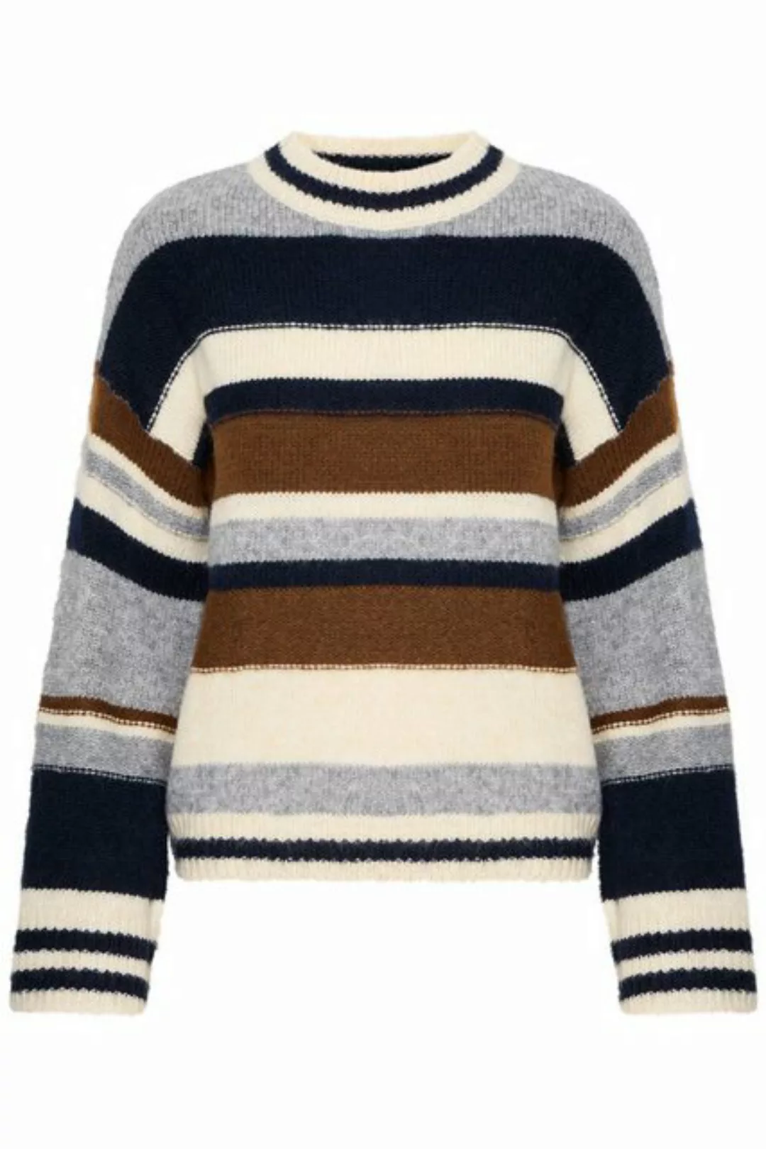 b.young Strickpullover BYOKSANA STRIPED JUMPER - bequemer Rundhalspullover günstig online kaufen