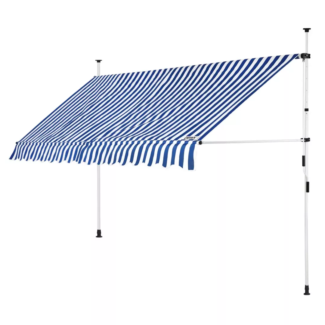 Klemmmarkise Blau/Weiß 150cm günstig online kaufen