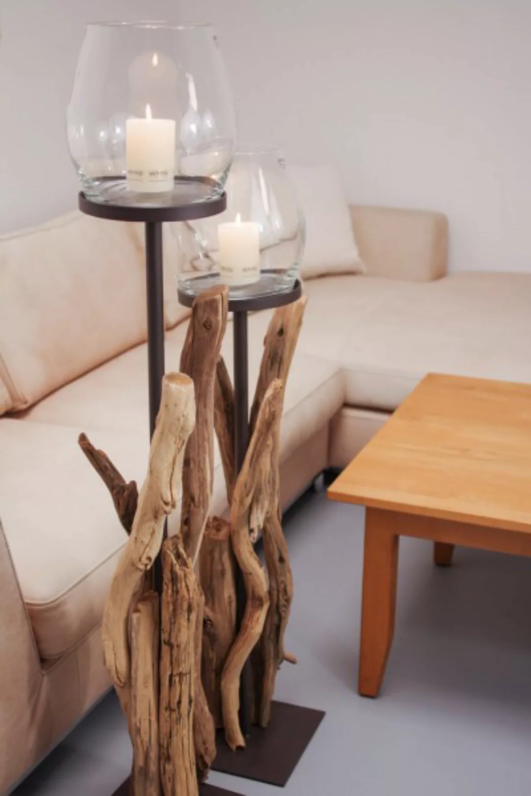 Treibholzwindlicht Raisa aus Teak 110 cm günstig online kaufen