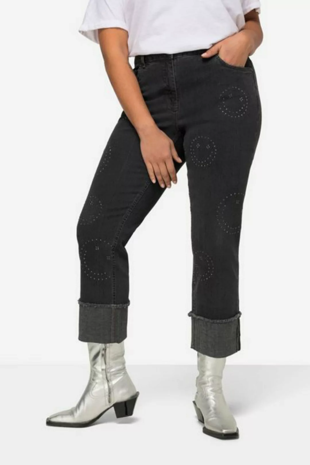 Angel of Style Regular-fit-Jeans Jeans Smiley-Muster Ziersteine 5-Pocket günstig online kaufen