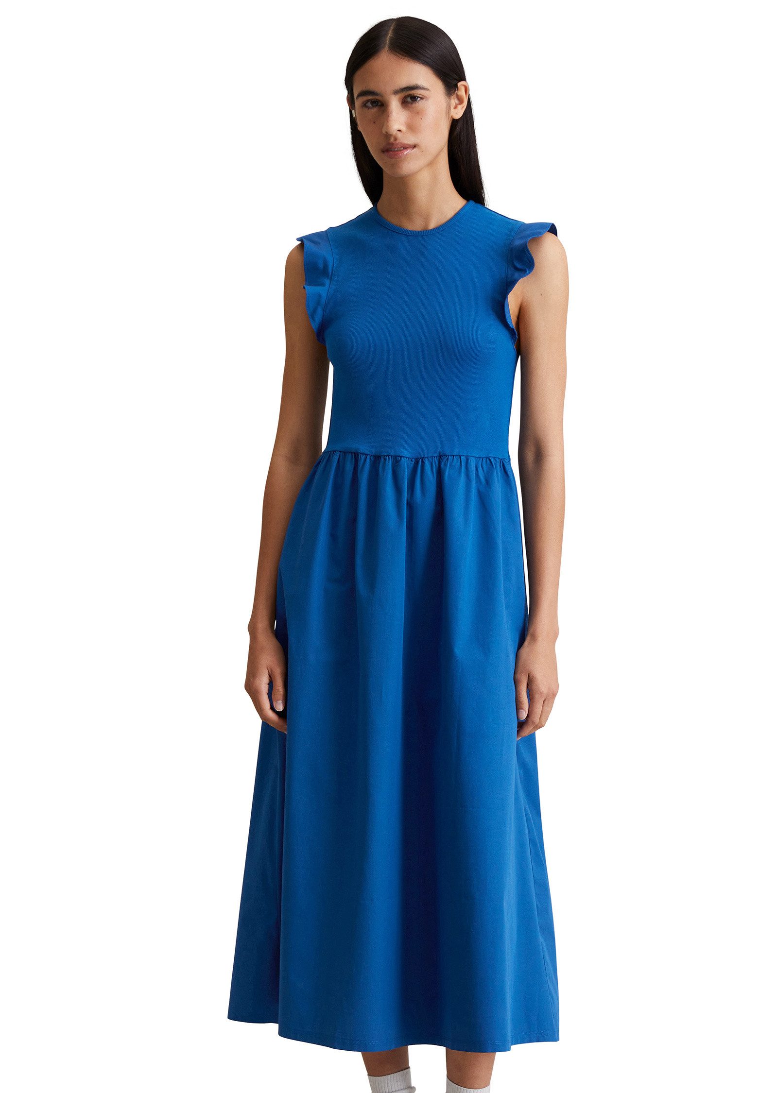 Marc O'Polo DENIM Jerseykleid mit Baumwoll-Popelinerock günstig online kaufen