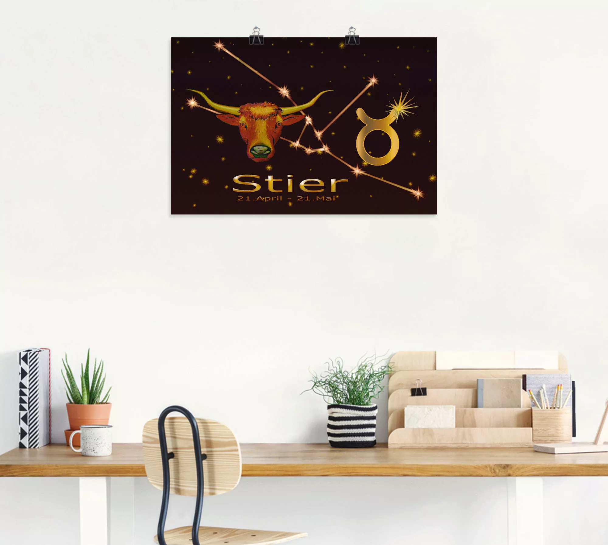 Artland Poster »Sternzeichen - Stier«, Bilder von Sternzeichen, (1 St.), al günstig online kaufen