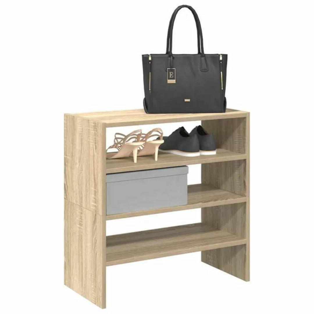 vidaXL Schuhschrank Schuhregale 2 Stk Stapelbar Sonoma Eiche 60x30x30,5 cm günstig online kaufen