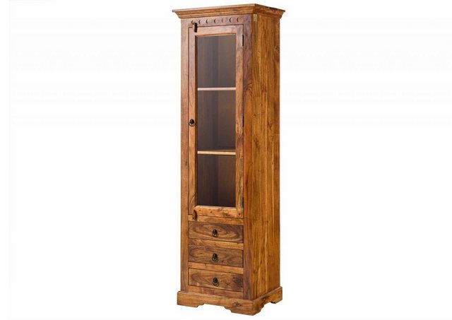 Massivmoebel24 Standvitrine (Vitrine Akazie 60x44x190 honig lackiert OXFORD günstig online kaufen