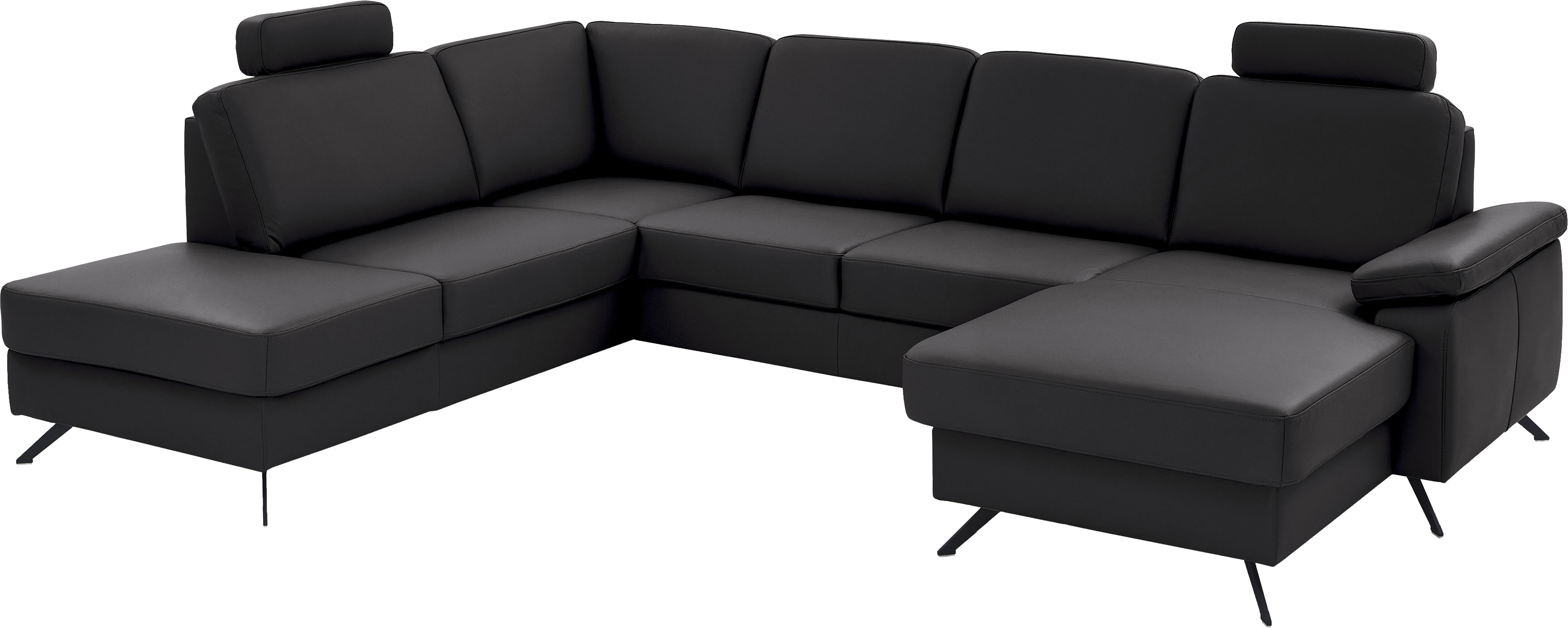 Die PlanBar Wohnlandschaft "PN-EM15047 U-Form, mit Kopfstützen", Echtleder, günstig online kaufen