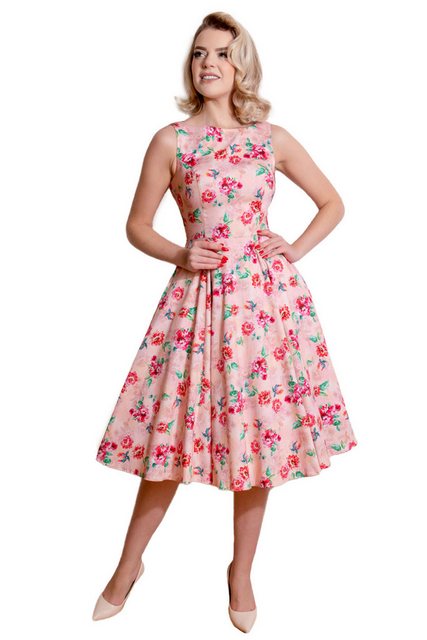 Hearts & Roses London A-Linien-Kleid Leah Floral Swing Dress Rockabella Vin günstig online kaufen