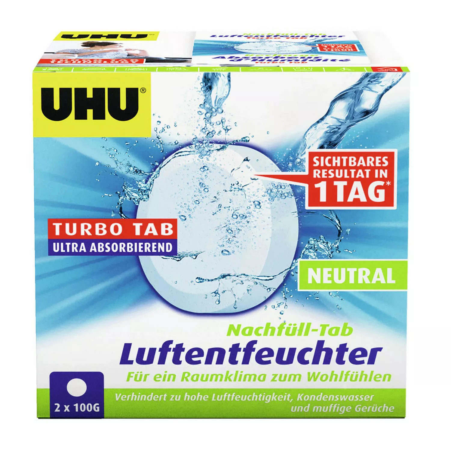 UHU Luftentfeuchter Nachfülltabs Neutral 2 x 100 g günstig online kaufen