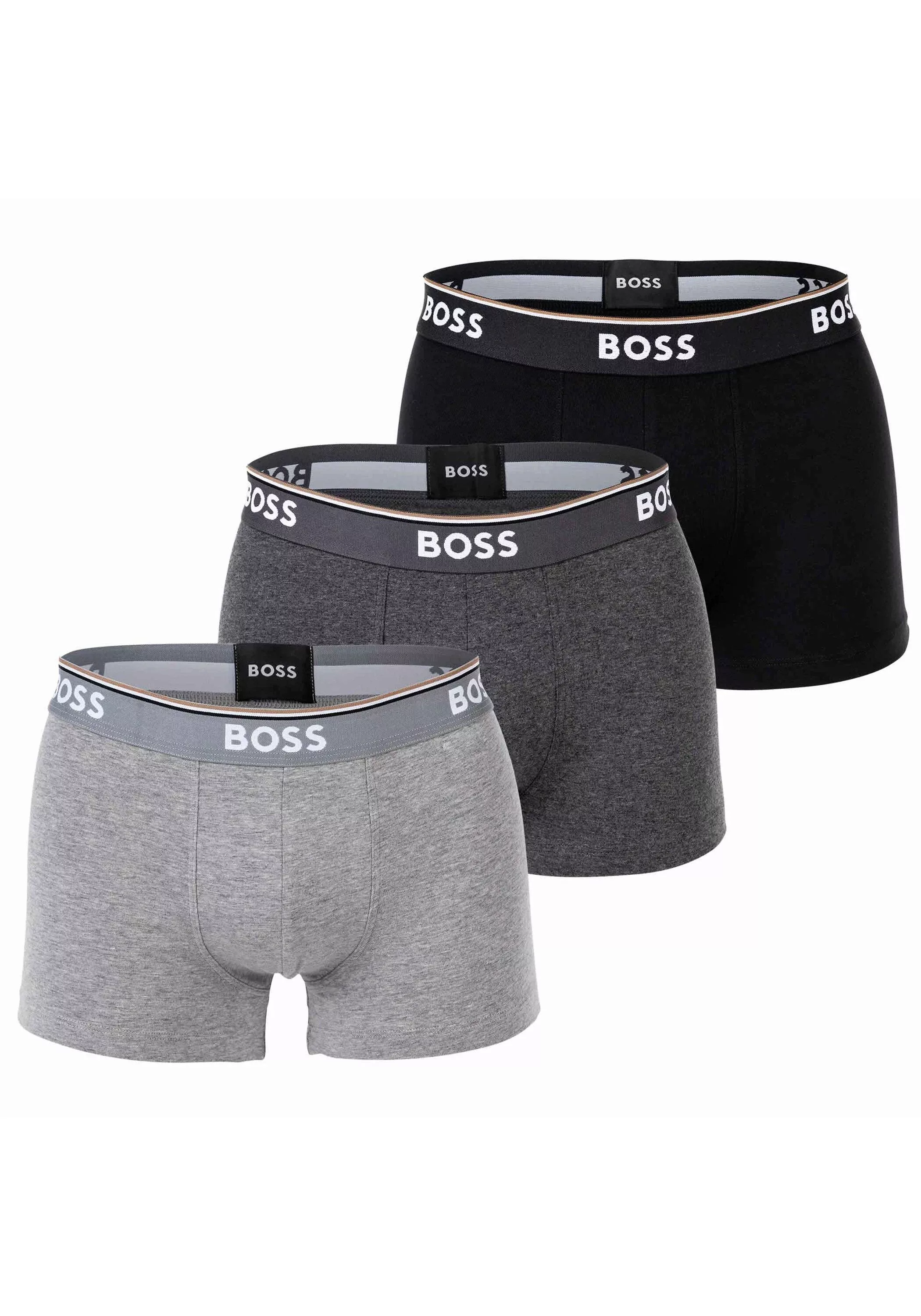 BOSS Boxer, (Packung, 3 St., 3er-Pack), mit BOSS Schriftzug auf dem Bund günstig online kaufen