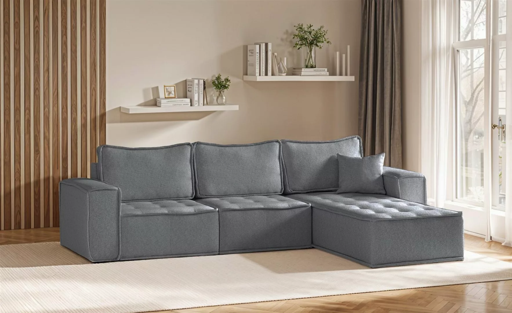 Fun Möbel Ecksofa Modulsofa 3-teilig SANDE in Stoff, Alle Module zu System günstig online kaufen