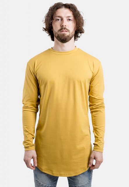 Blackskies T-Shirt Round Long Sleeve Longline T-Shirt Mustard X-Large günstig online kaufen