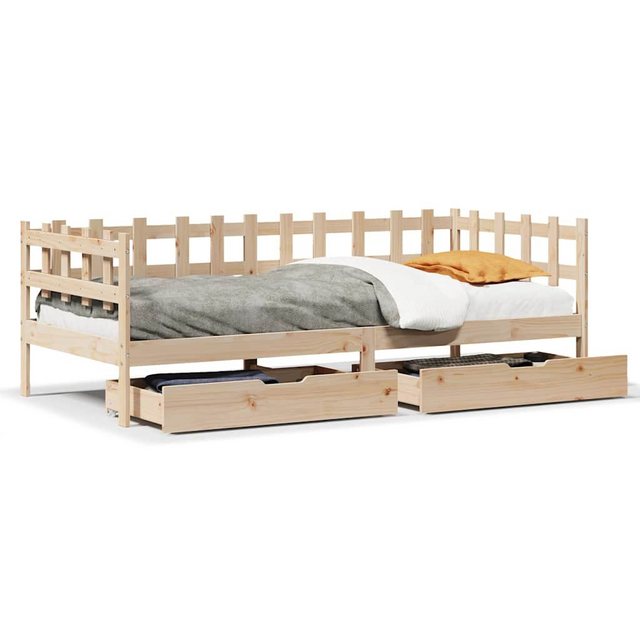 vidaXL Bett, Tagesbett mit Schubladen 80x200 cm Massivholz Kiefer günstig online kaufen