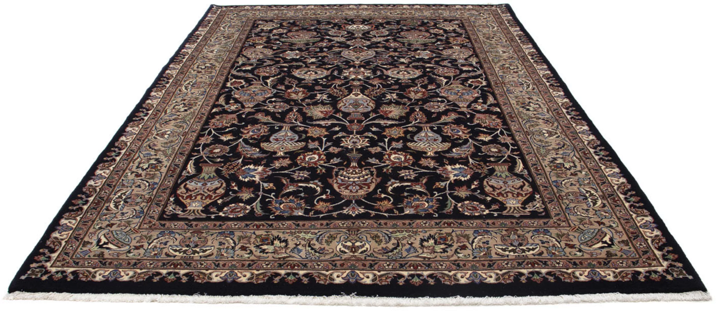 morgenland Wollteppich »Kaschmar Blumenmuster Nero 292 x 205 cm«, rechtecki günstig online kaufen