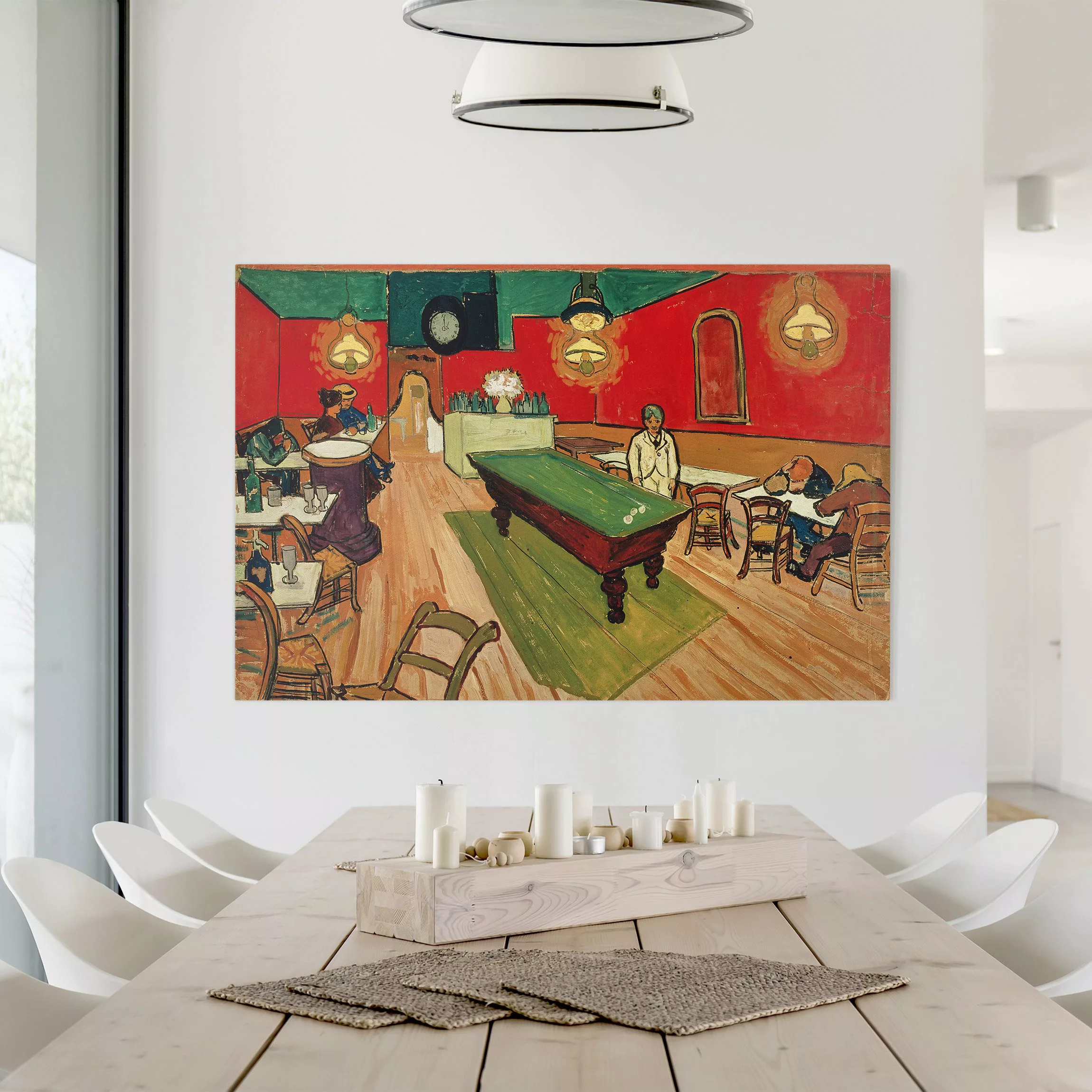 Leinwandbild Kunstdruck - Querformat Vincent van Gogh - Das Nachtcafé in Ar günstig online kaufen