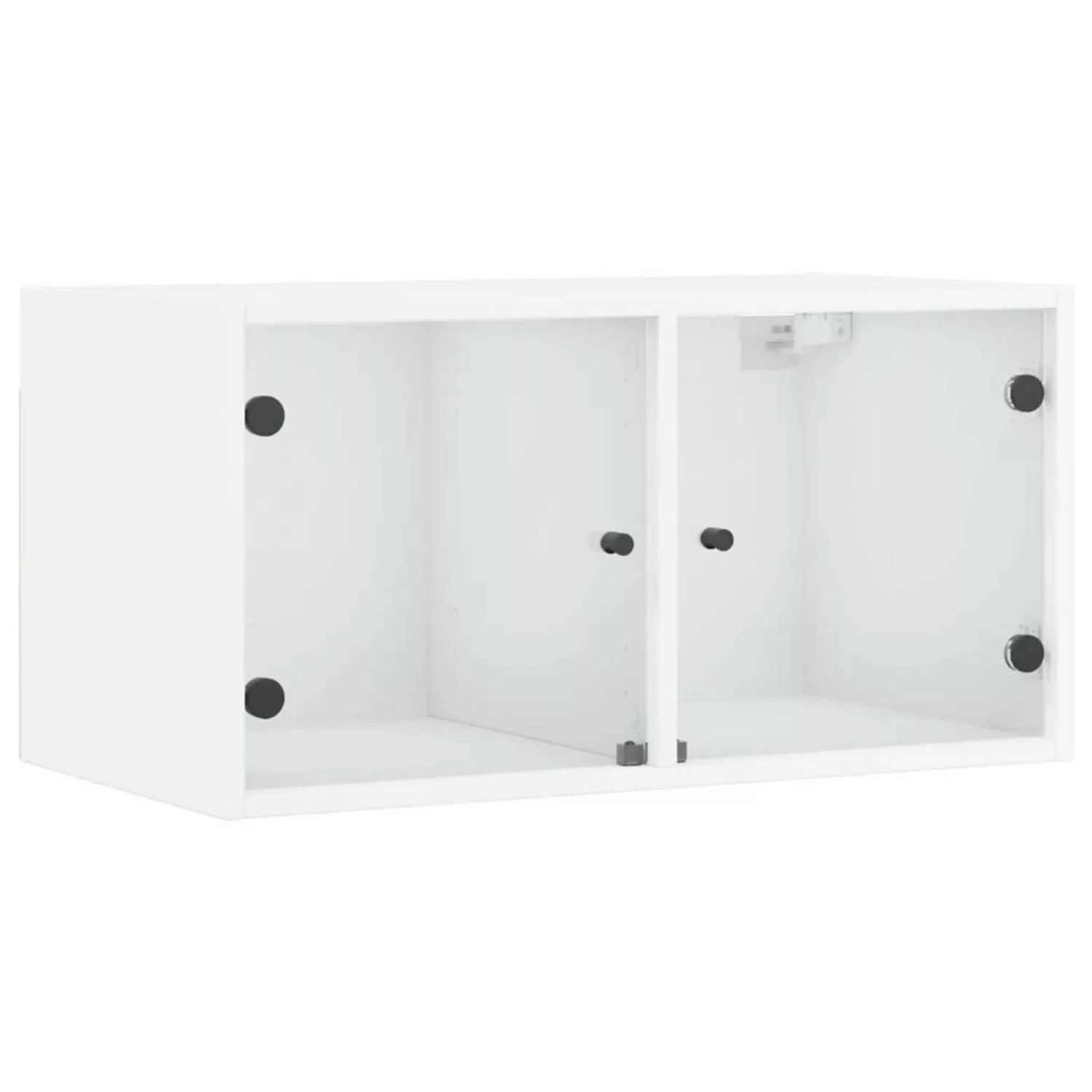 vidaXL Fächerschrank Wandschrank mit Glastüren Weiß 68,5x37x35 cm (1-St) günstig online kaufen