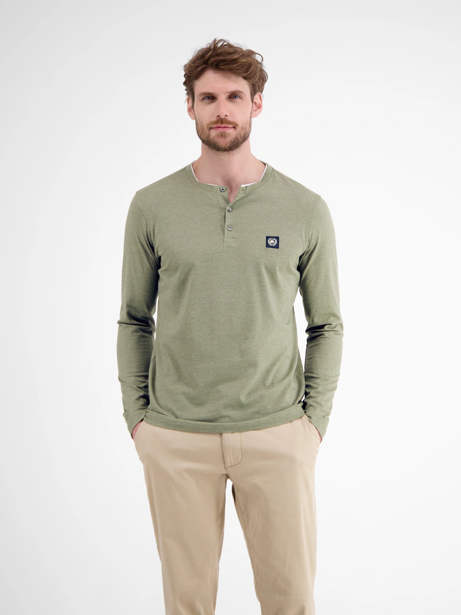 LERROS Sweatshirt "LERROS Serafino-Langarmshirt für Herren" günstig online kaufen