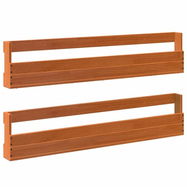 Vellora Hängeschuhschrank Wand-Schuhregale 2 Stk. Wachsbraun 110x8,5x23,5 c günstig online kaufen