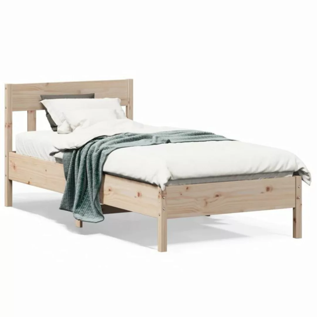 vidaXL Bett Massivholzbett ohne Matratze 75x190 cm Kiefernholz günstig online kaufen