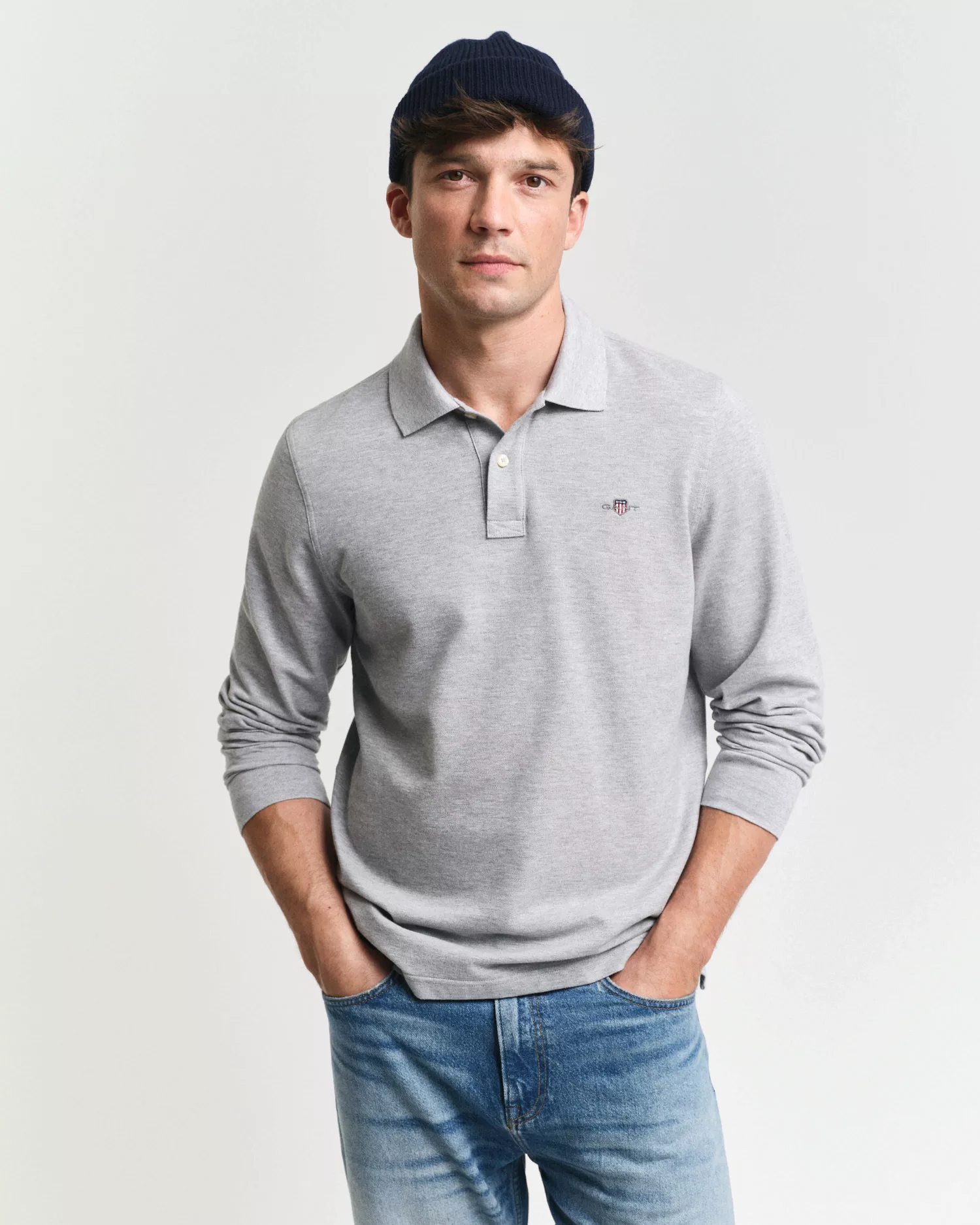 Gant Poloshirt "REG SHIELD LS PIQUE RUGGER", mit Logotickerei auf der Brust günstig online kaufen