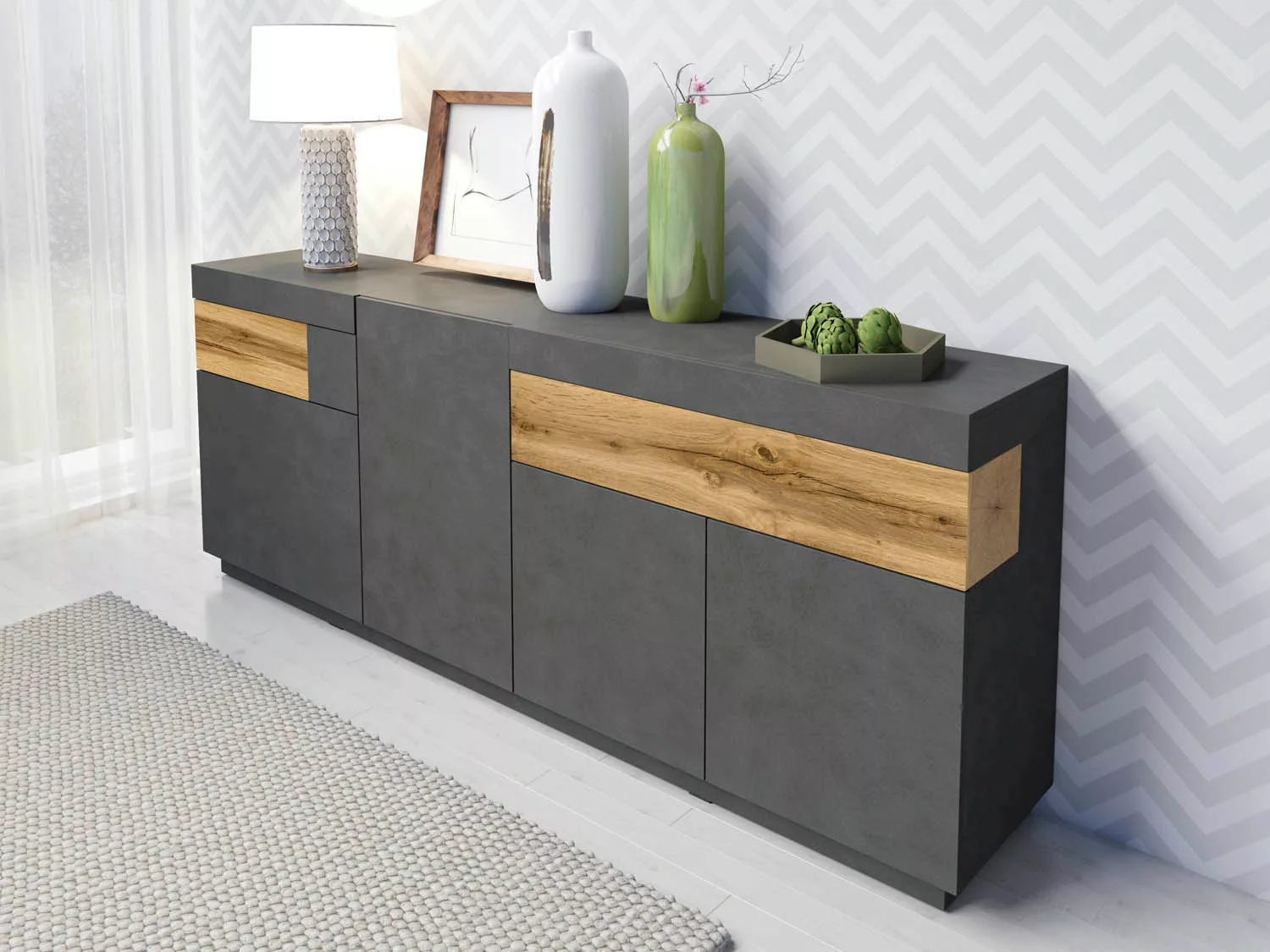 INOSIGN Sideboard "SILKE", Breite 218, 5 cm günstig online kaufen