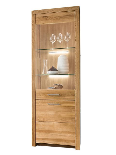 Casamia Vitrine Vitrine Massivholz Glasvitrine 2trg B65 H204 cm Faro Wildei günstig online kaufen