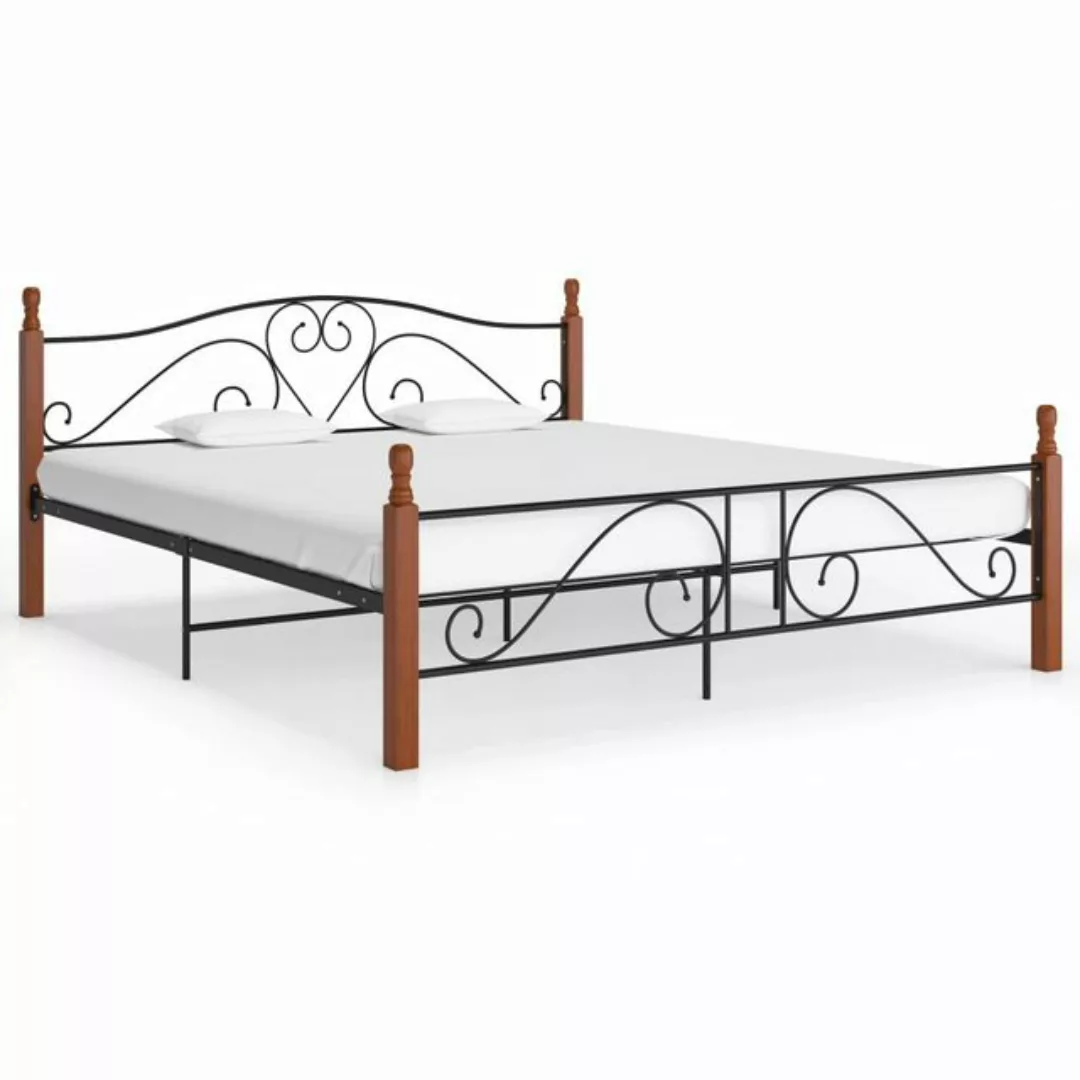 furnicato Bett Bettgestell Schwarz Metall 200x200 cm günstig online kaufen