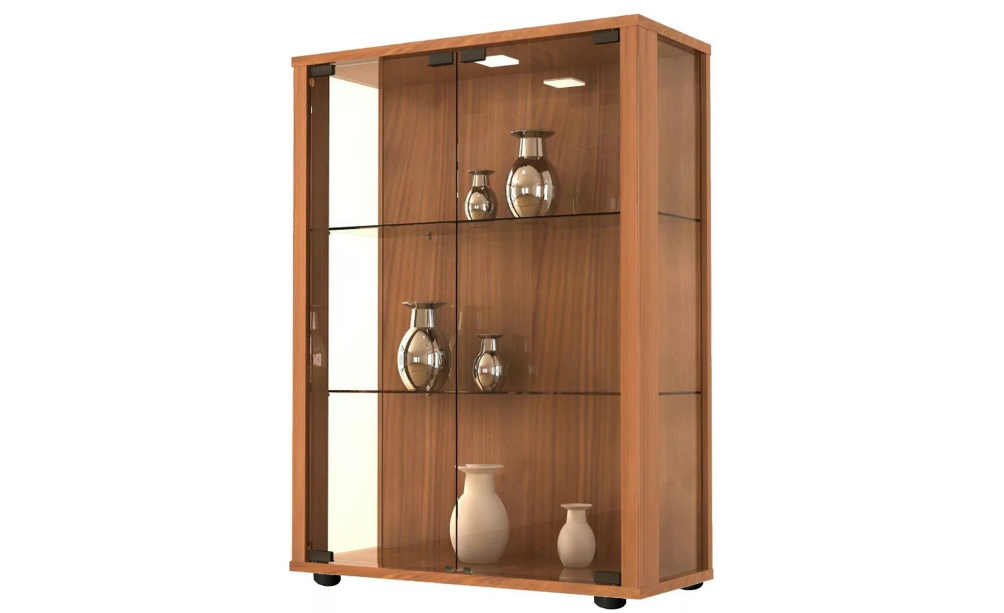 VCM Holz Glas Vitrine Sammelvitrine Glasvitrine Schaukasten Standvitrine Si günstig online kaufen