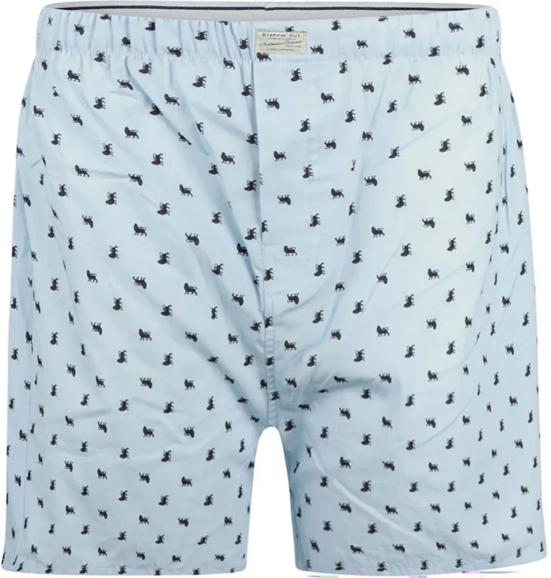 Steppin' Out Boxershort Druck Löwe Hellblau - Größe XXL günstig online kaufen