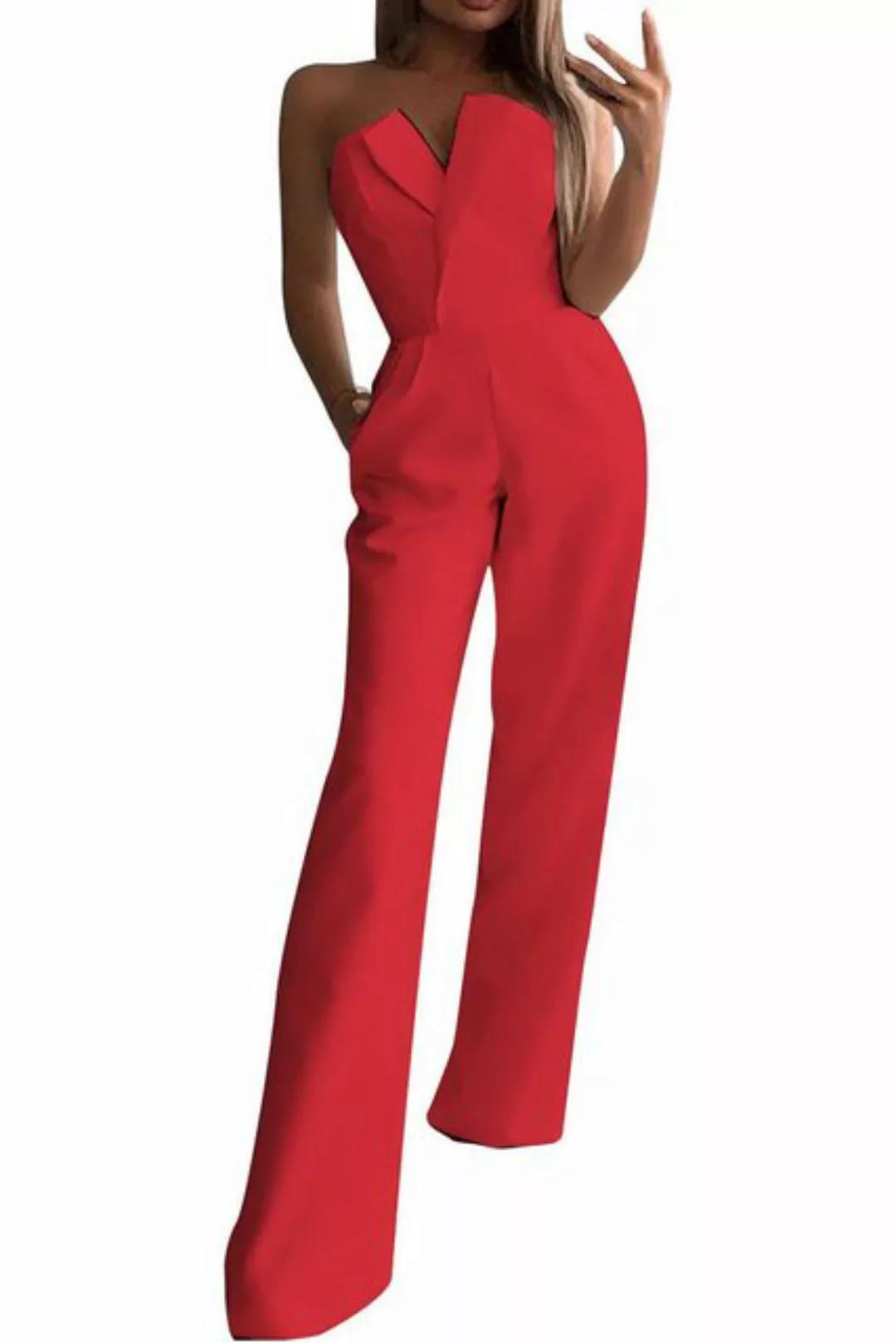 Orient Phoenix Jumpsuit Damen-Overall,Seitenschlitz,schulterfrei,hohe Taill günstig online kaufen