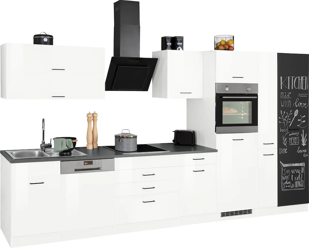 HELD MÖBEL Küchenzeile "Trier", mit E-Geräten, Breite 380 cm günstig online kaufen