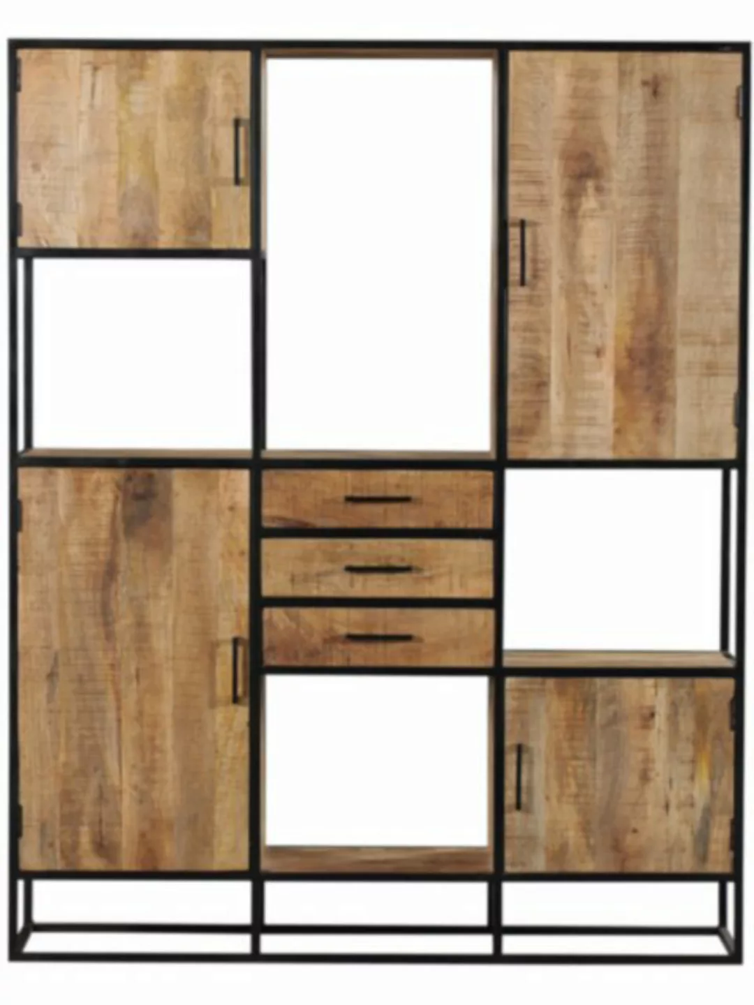 Villa Möbel Fächerschrank (160x45x200cm, 1 Fächerschrank) Mango Massivholz günstig online kaufen